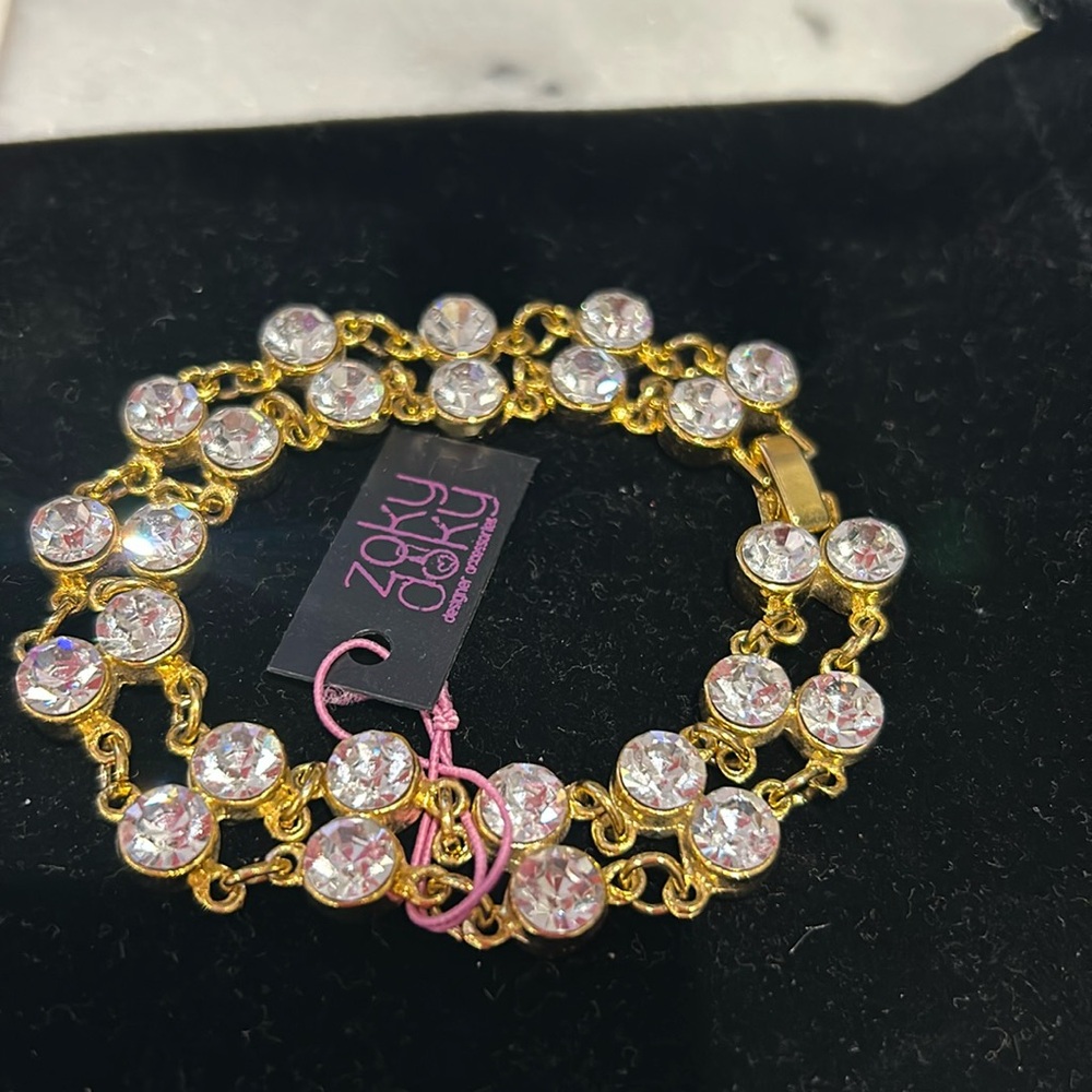Vintage Two Crystal Rows Bracelet-Boutique